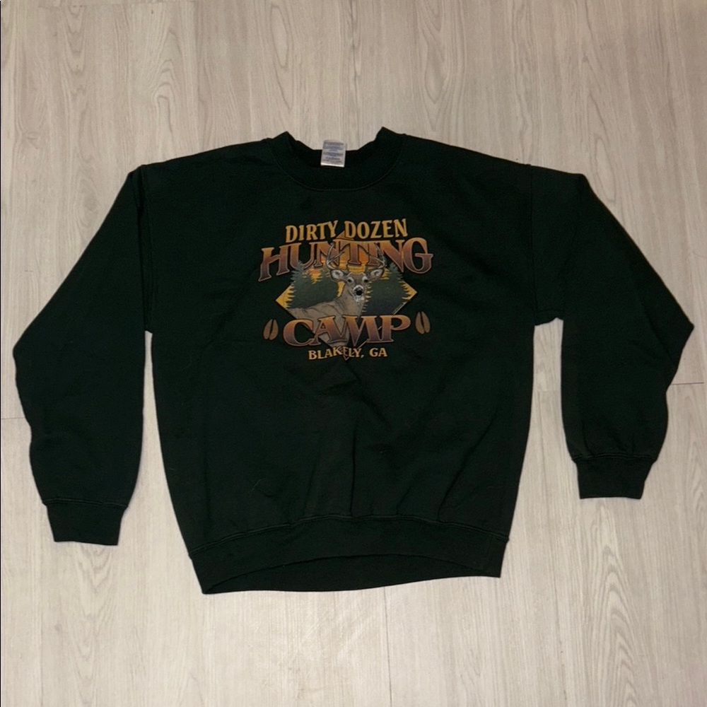 GILDAN forest green Crewneck Sweater